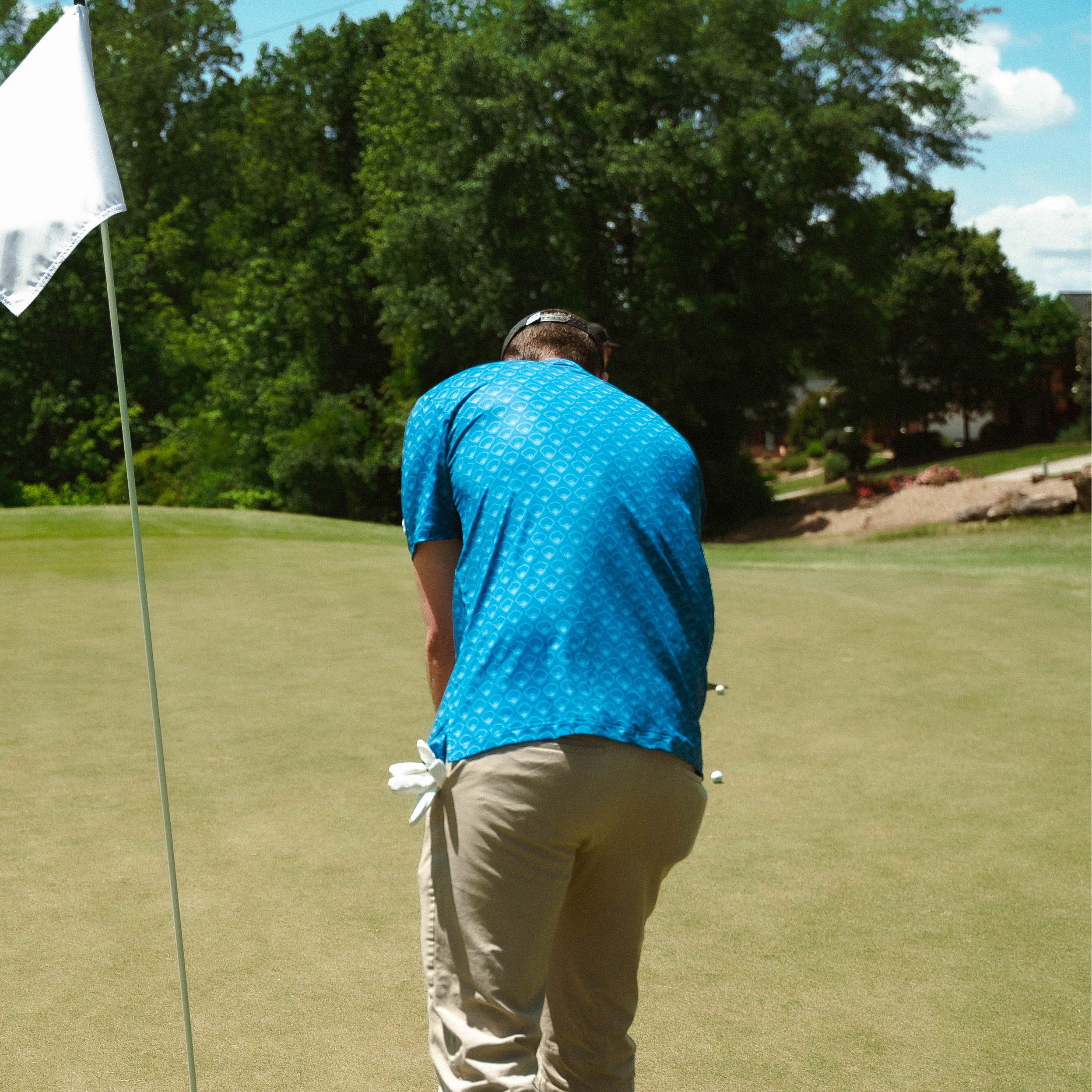 For the birds men’s patterned golf polo with baseball mlb stadiums designs.