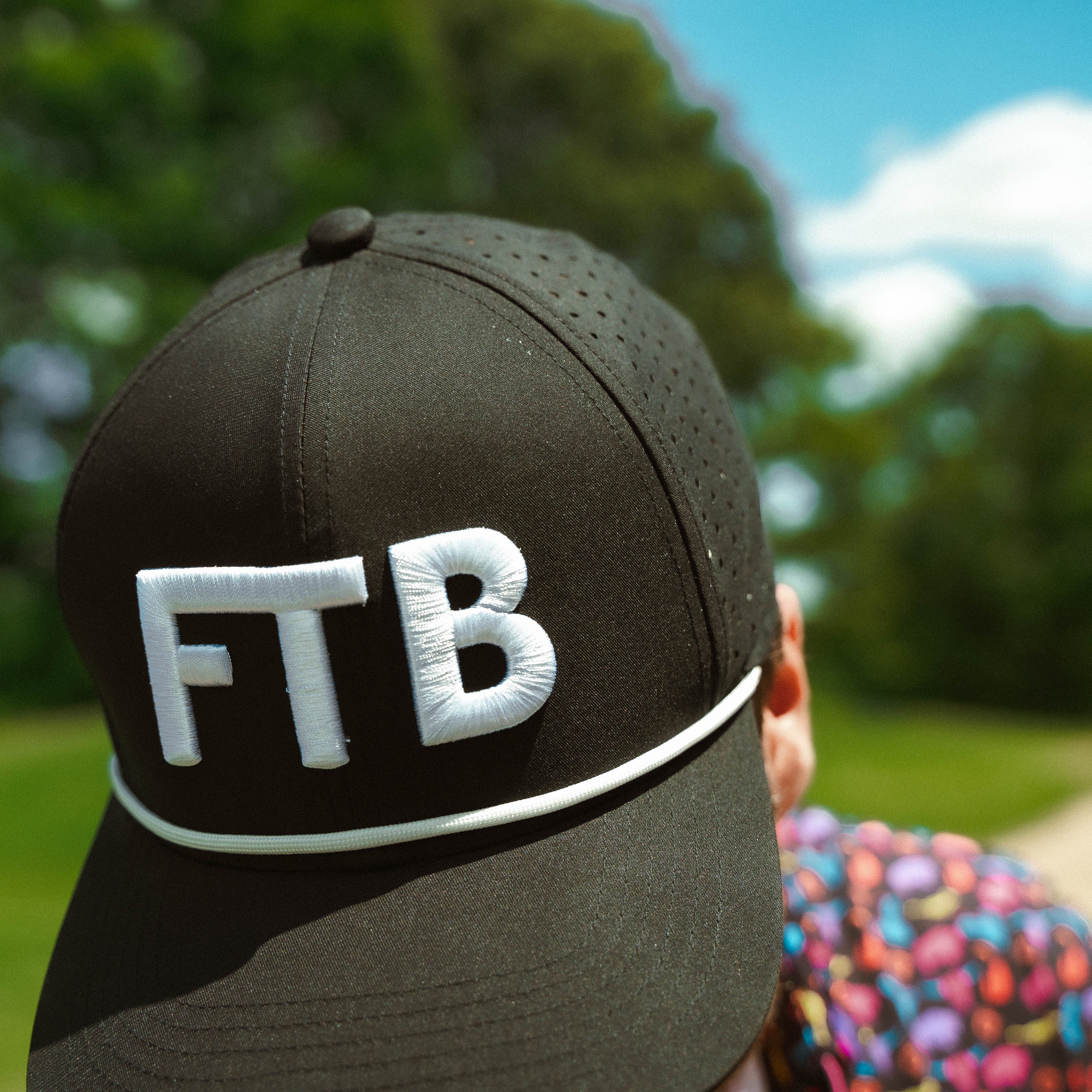 Ftb golf black rope hat