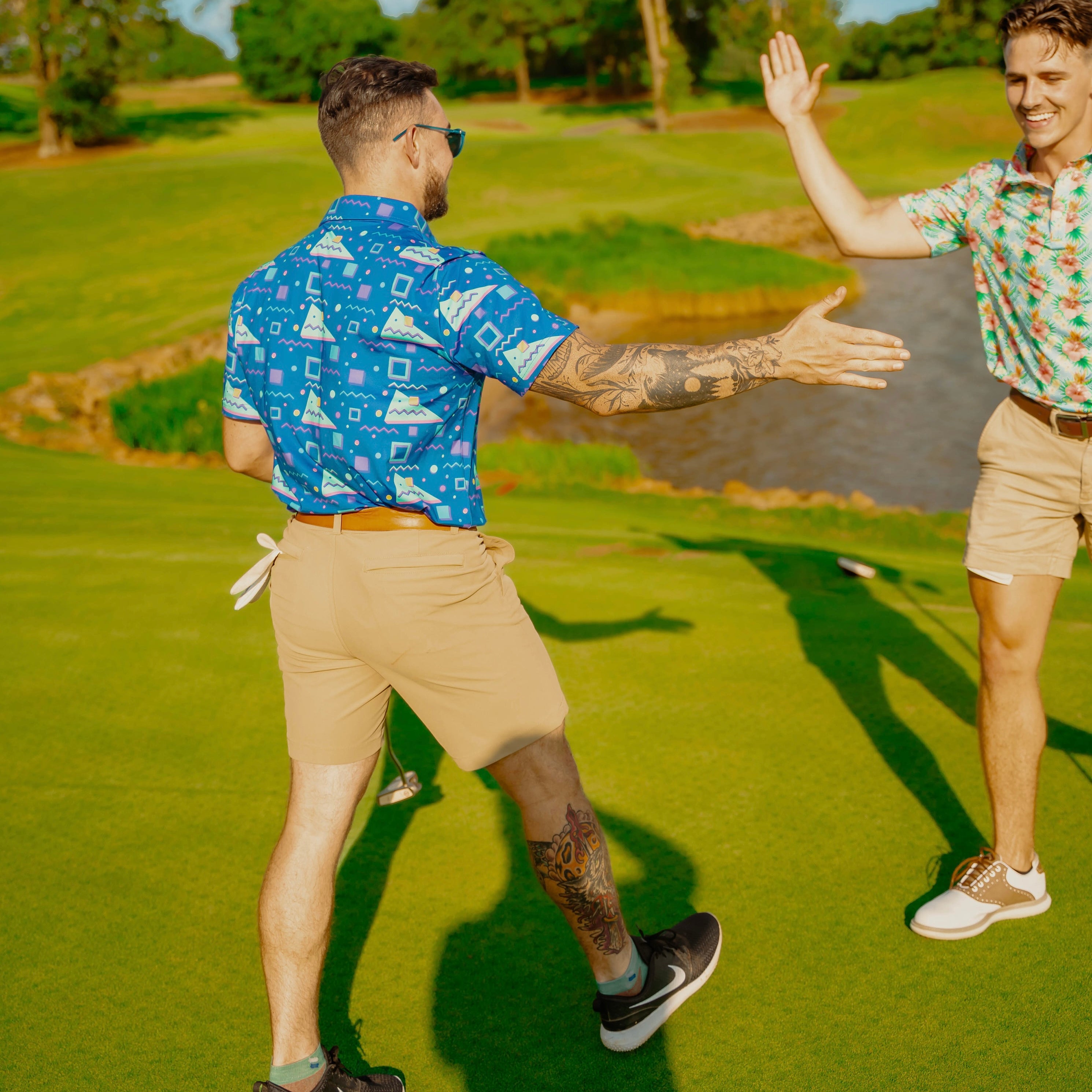 Shop the best golf shirts from FTB Golf. tropical fun golf shirts and apparel