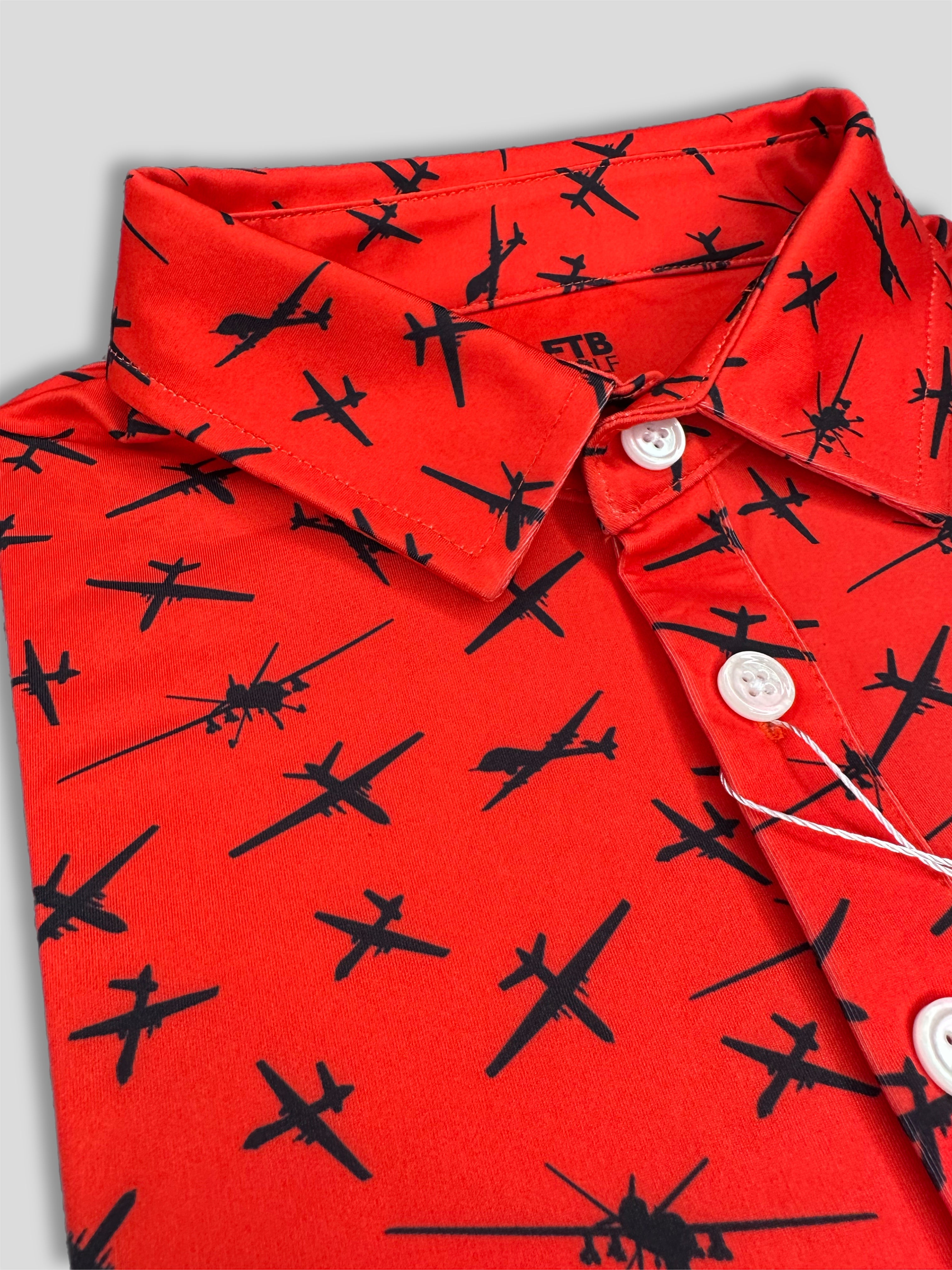 For the birds fun golf polos for men