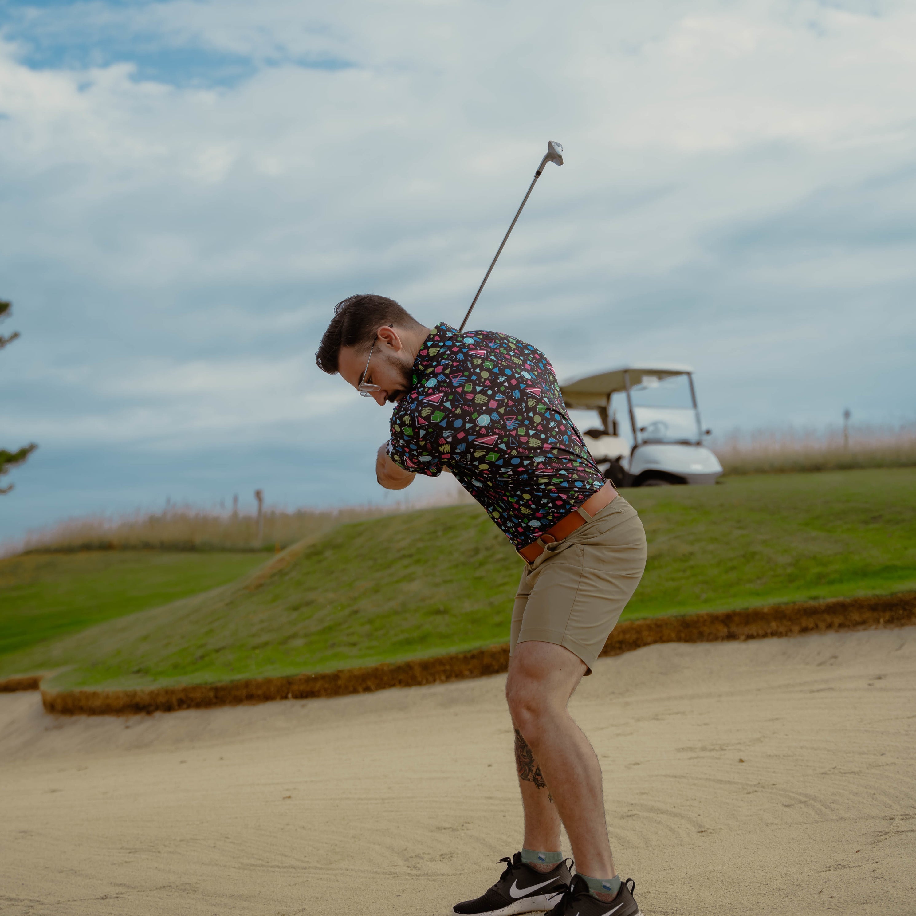 Breasy apparel standout performance golf polos