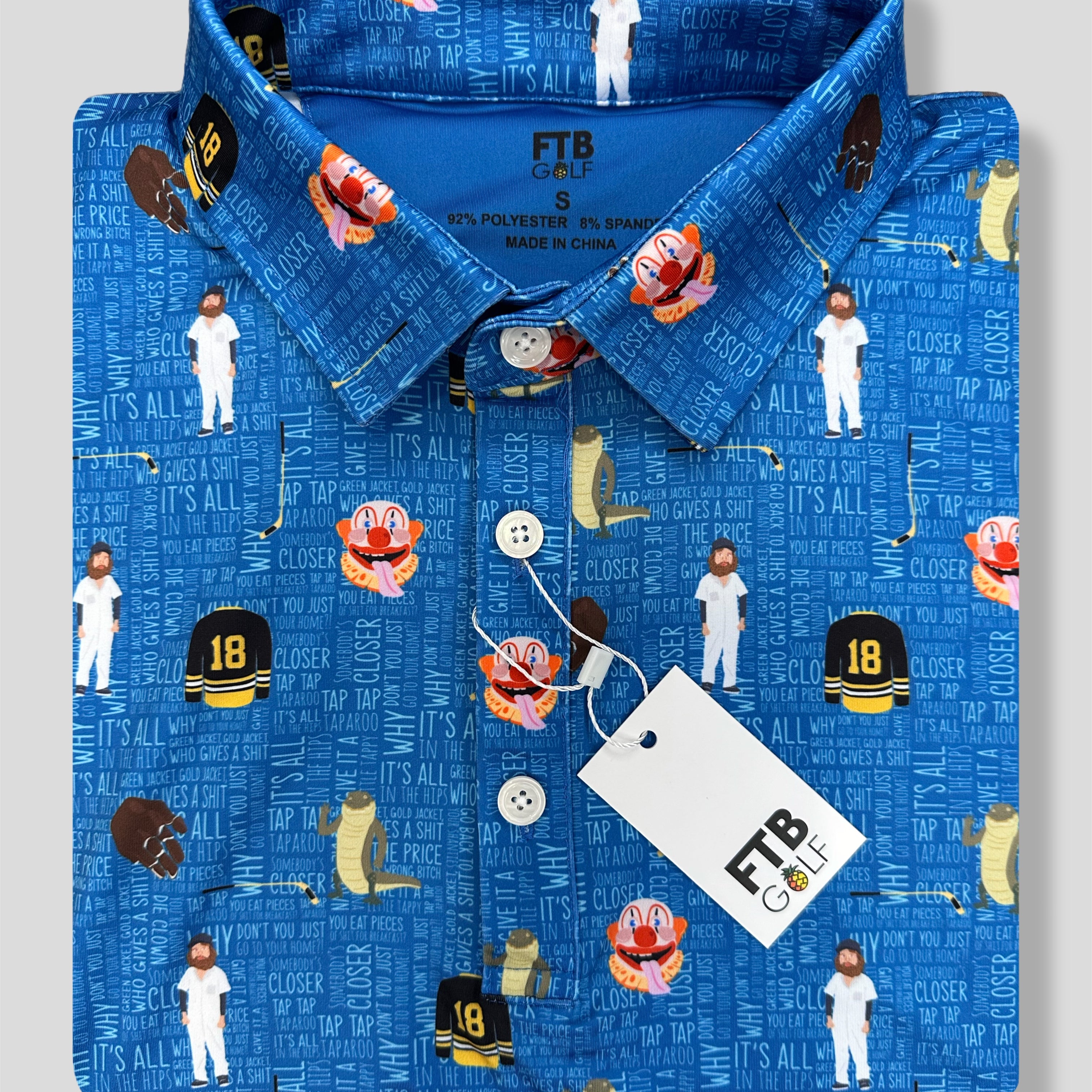 Fun Happy Gilmore theme golf polo for men