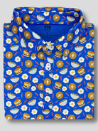 FTB golf fun golf polo breakfast ball pattern with eggs bacon and other breakfast food