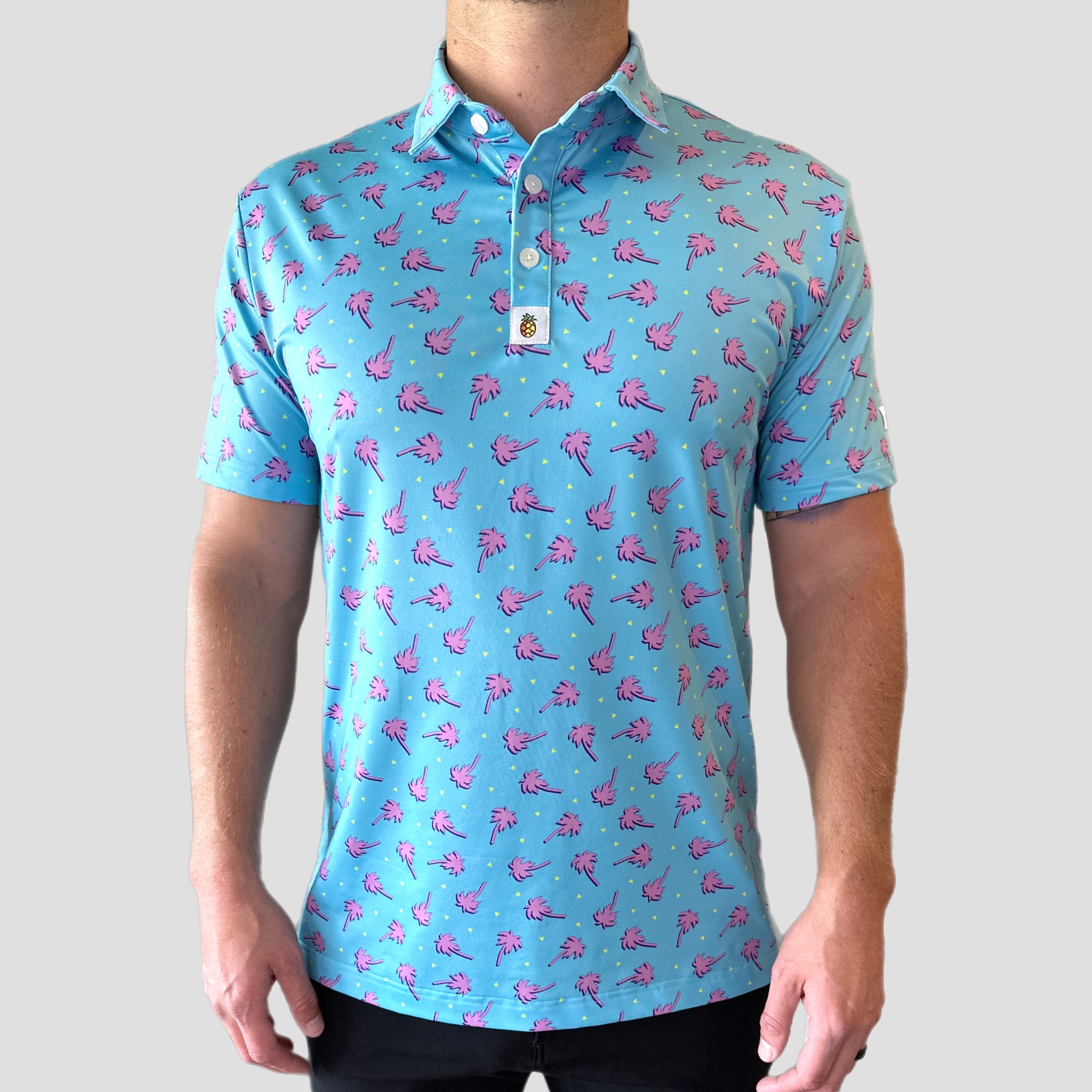 Men’s fun tropical golf polo
