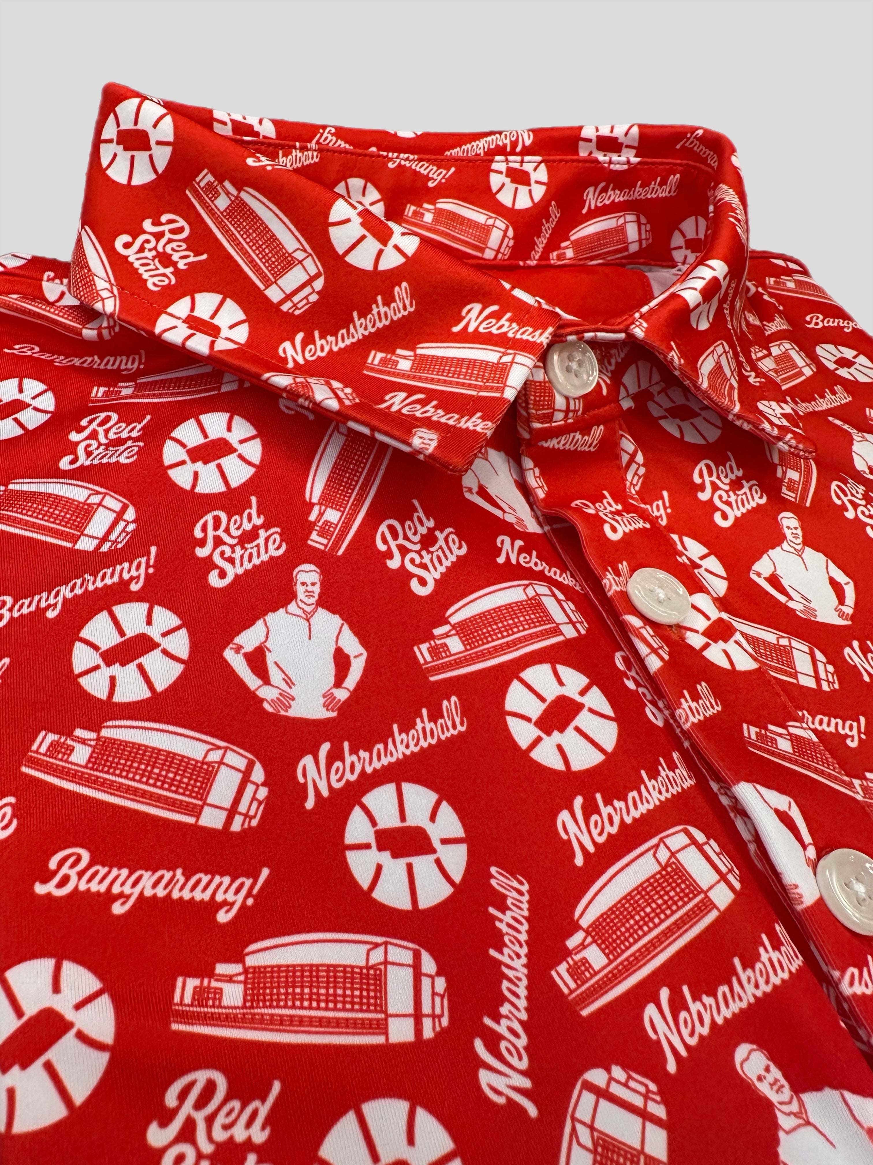 Nebraska basketball fan Gameday polo