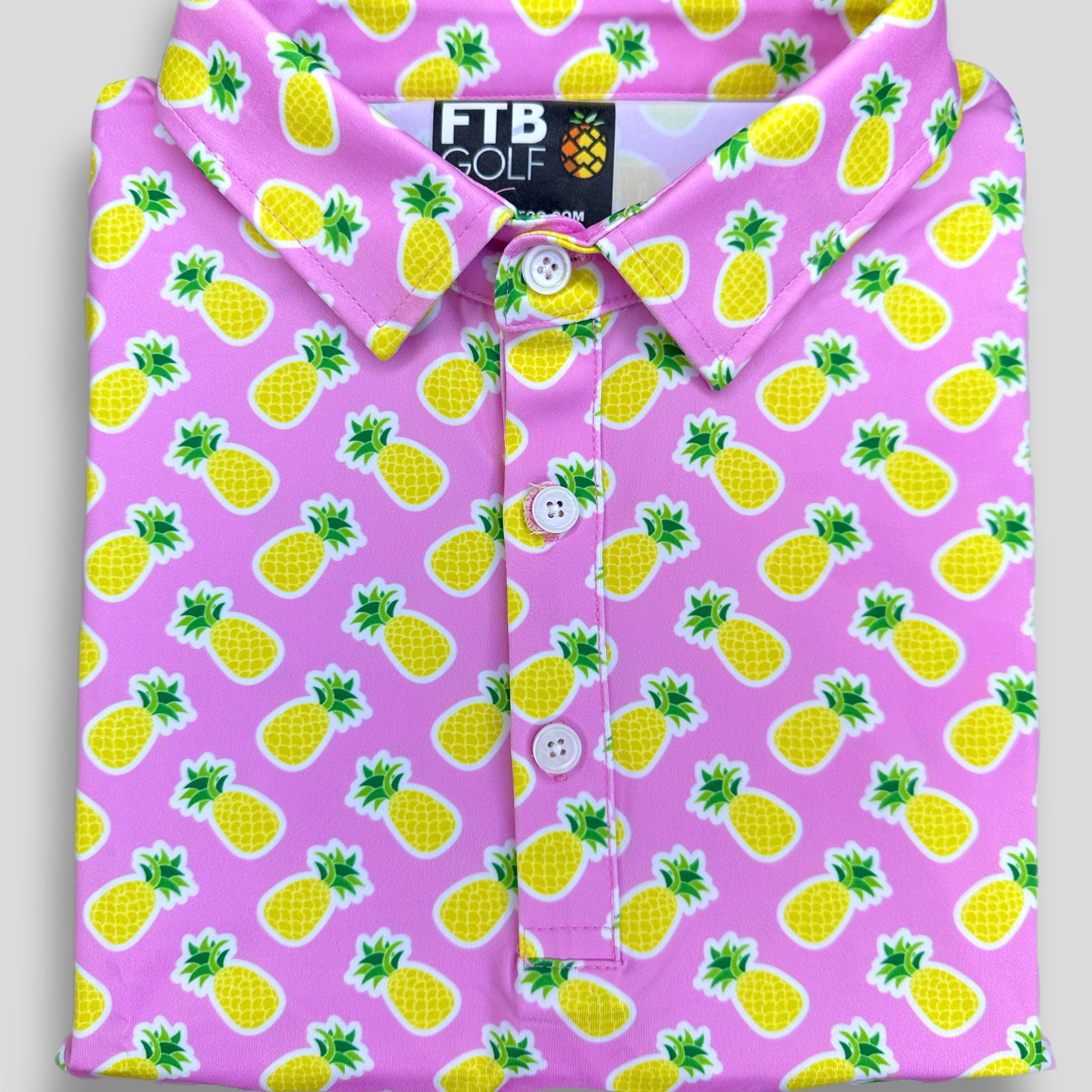 Men’s performance tropical pineapple polo