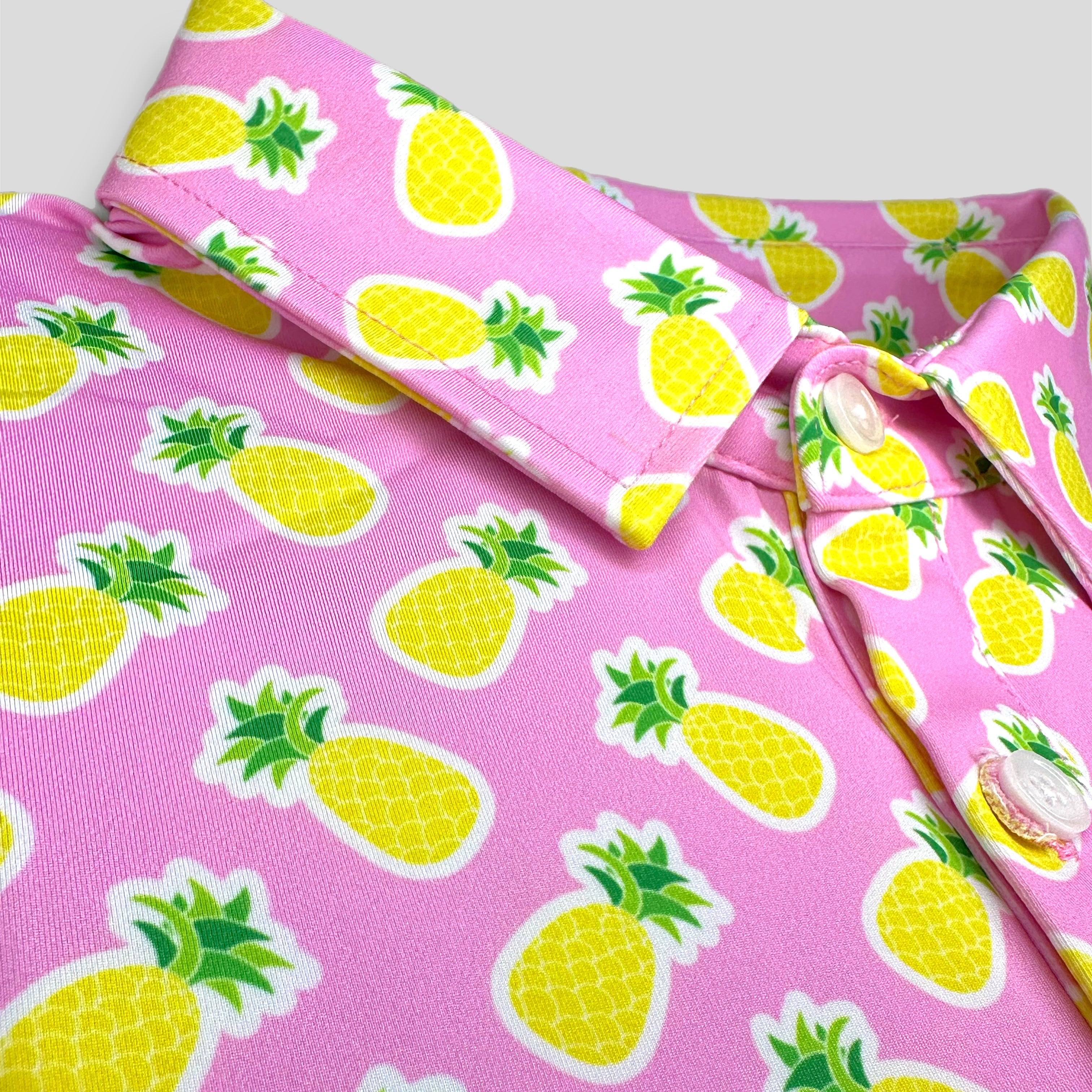 Men’s fun tropical pineapple polo