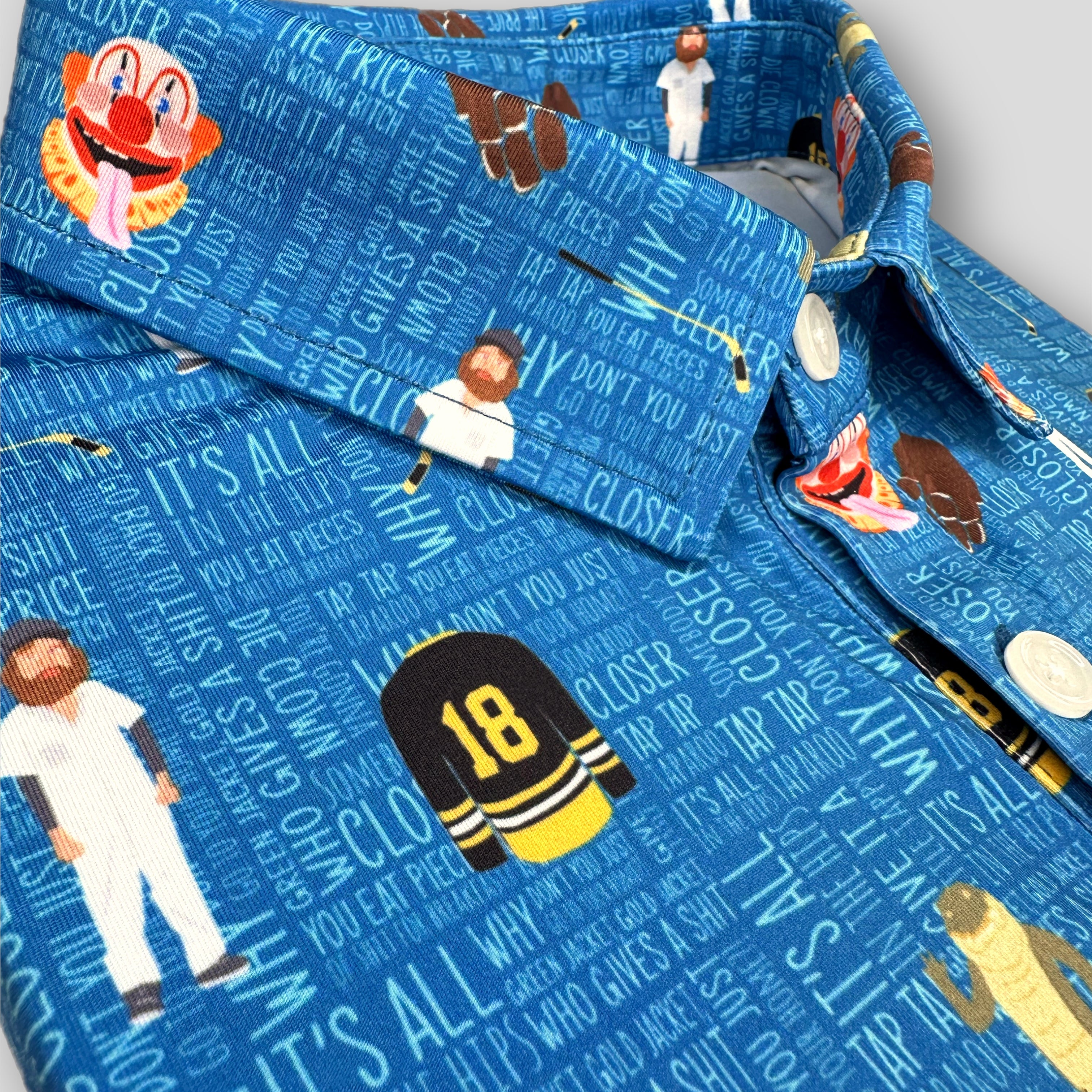 Fun Gilmore themed golf polo for men