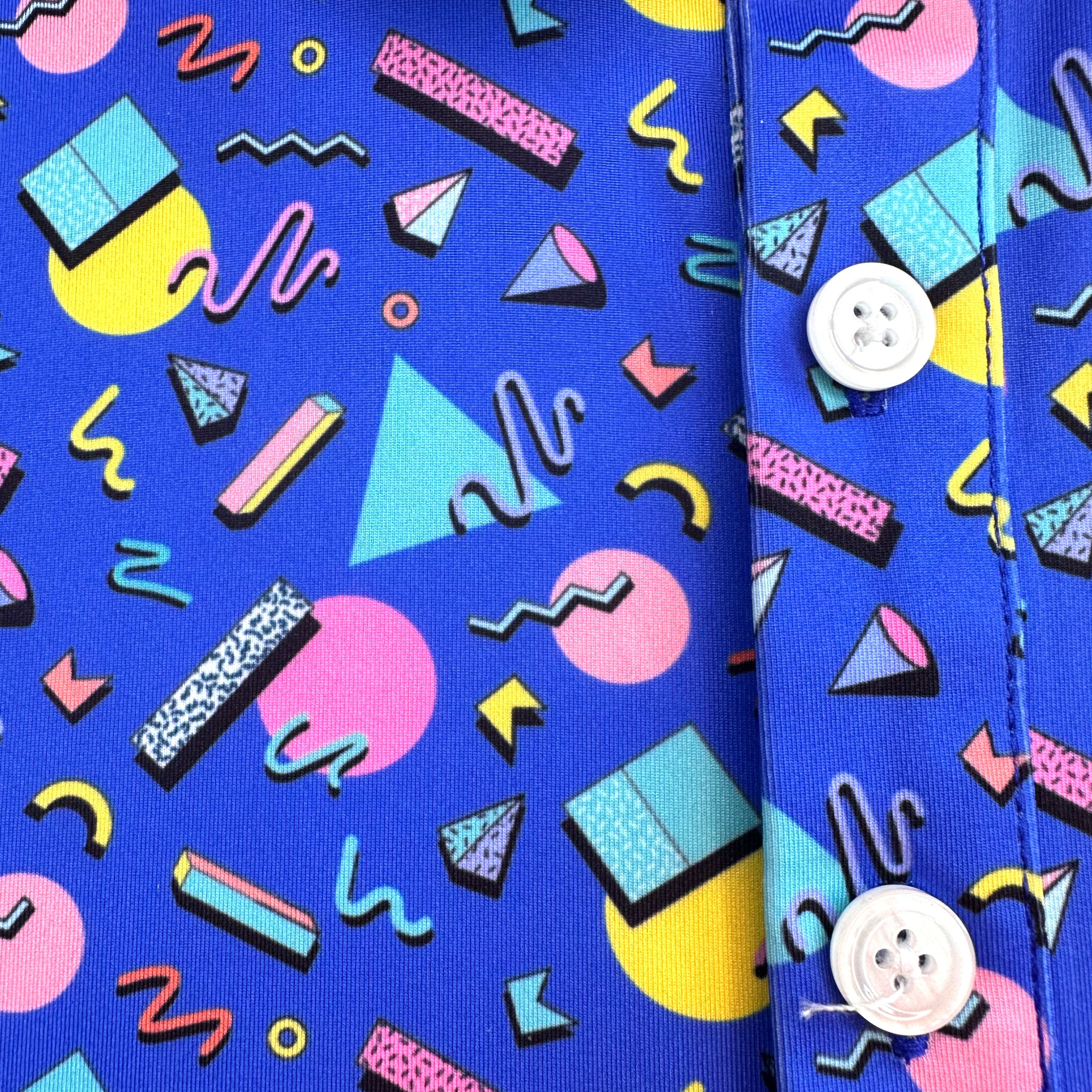 Throwback kapowski mens patterned golf polo with 90s vibes