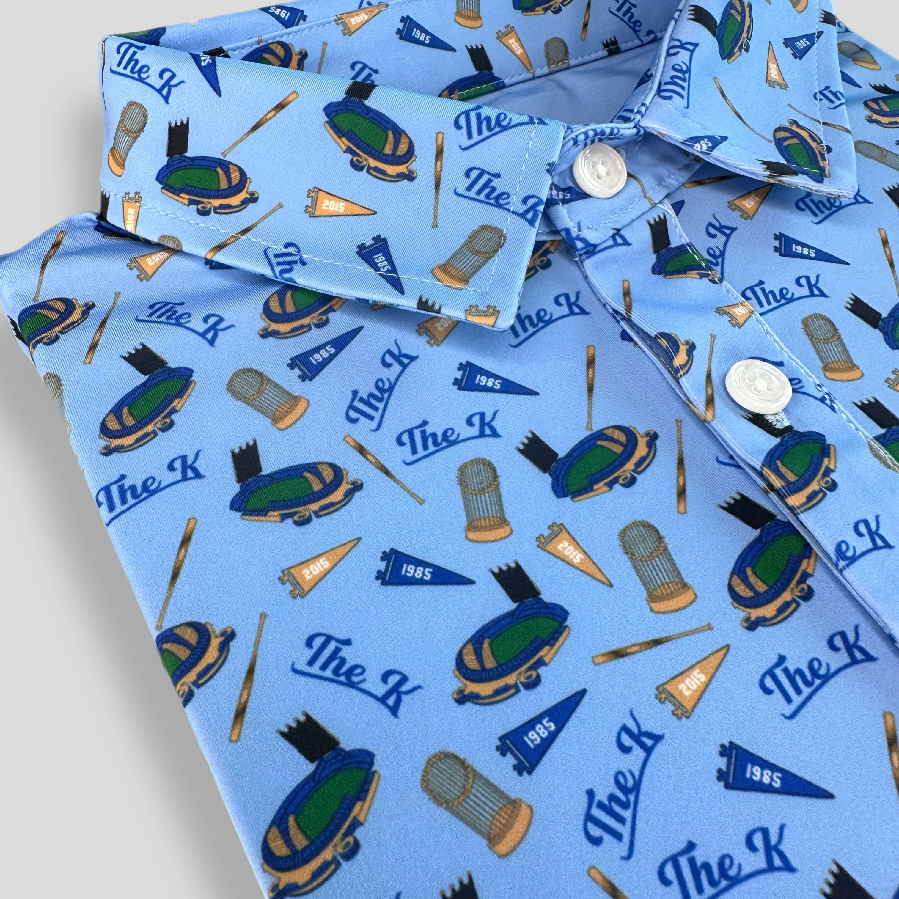 Kansas City men’s golf polo Kauffman baseball