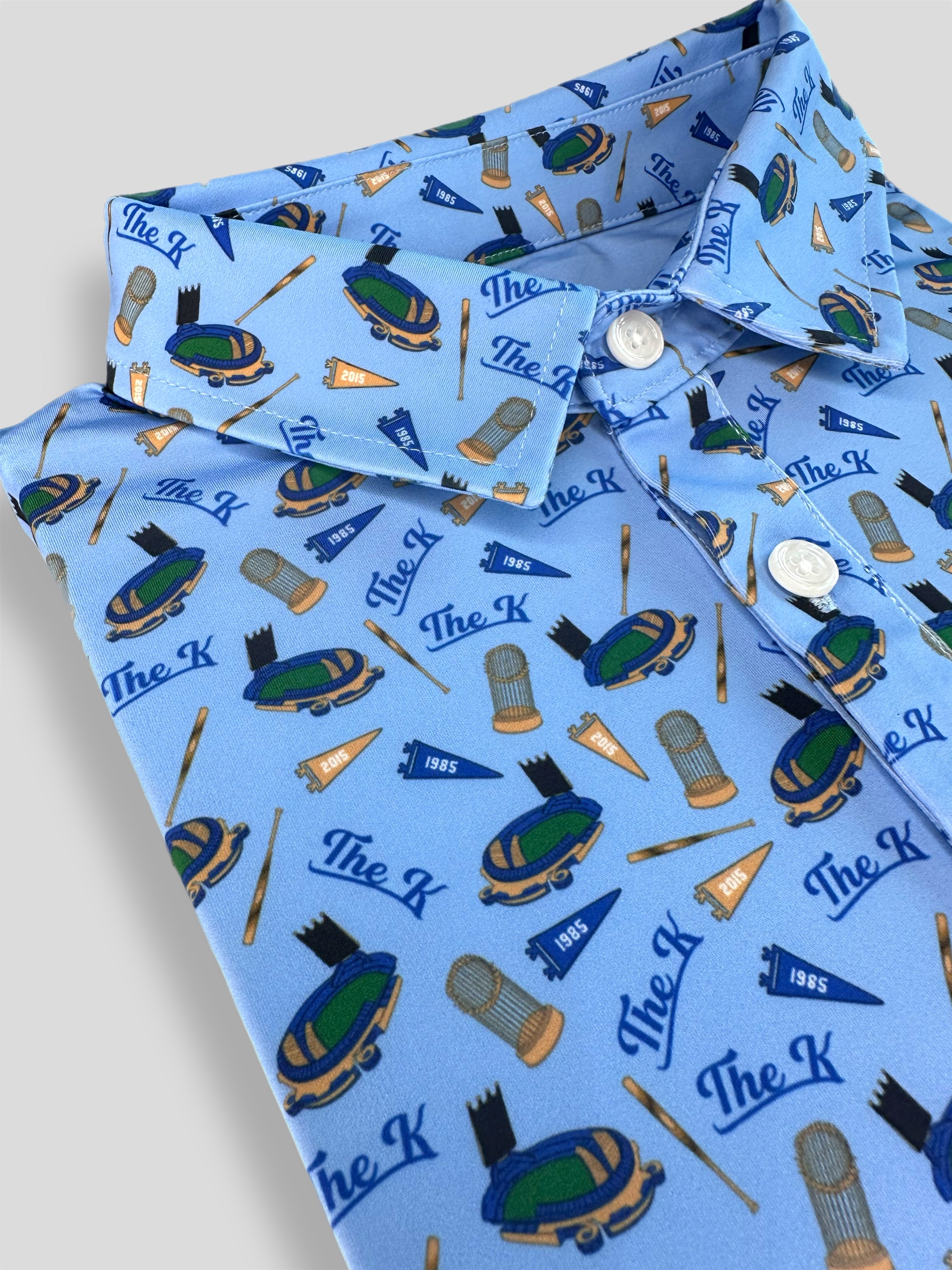 Kansas City men’s golf polo Kauffman baseball