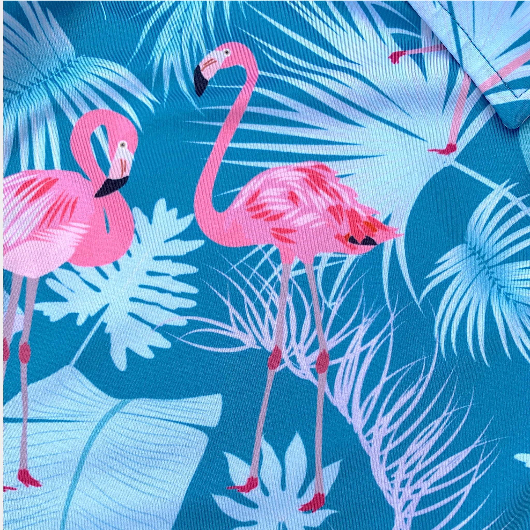 for the birds tropical hawaiian golf polo