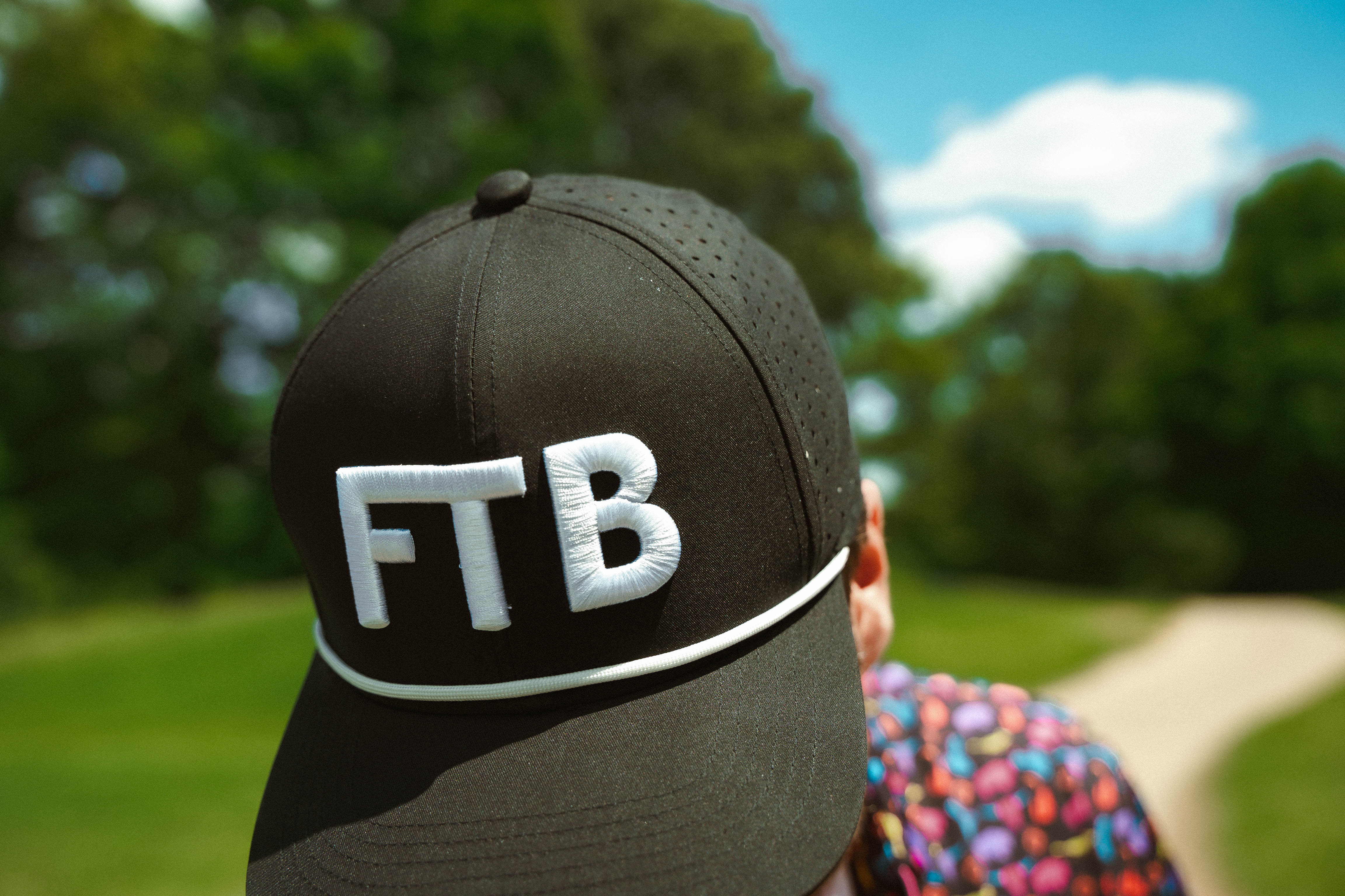 Ftb golf black rope hat