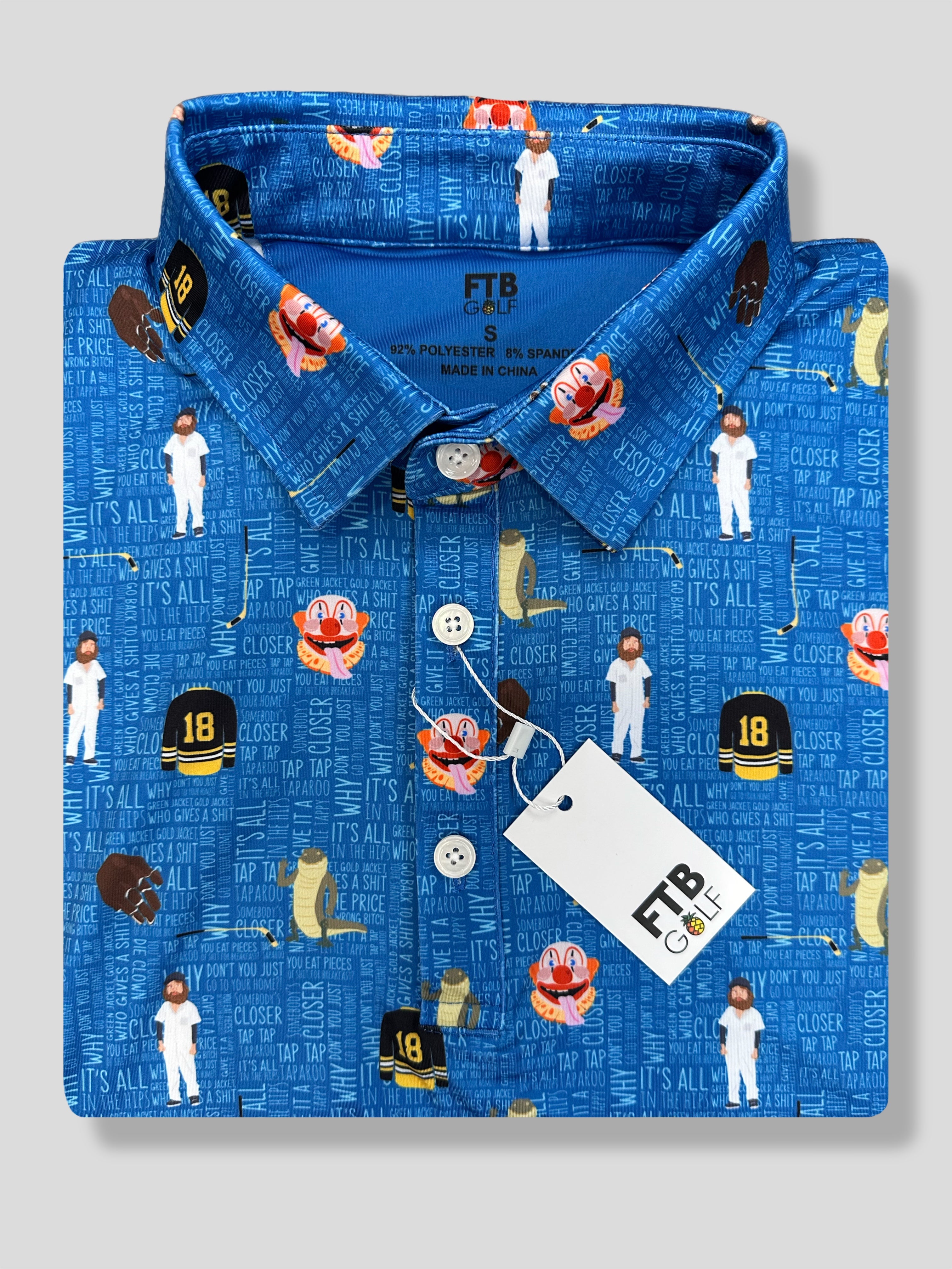 Fun Happy Gilmore theme golf polo for men