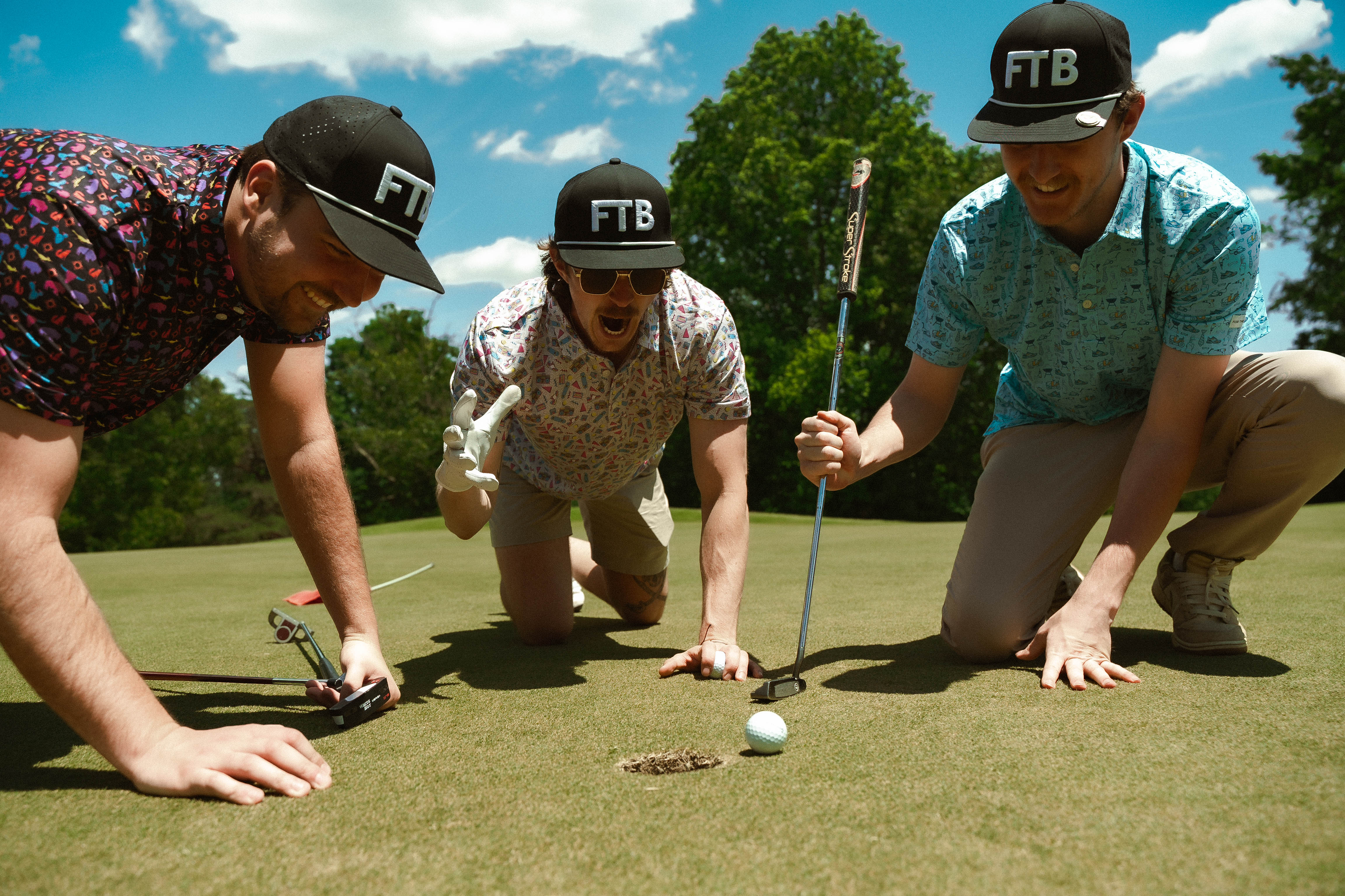 For the birds fun patterned golf polos for men with funny styles and cool designs