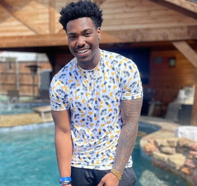 Ftb golf mens performance activewear tropical Shirt