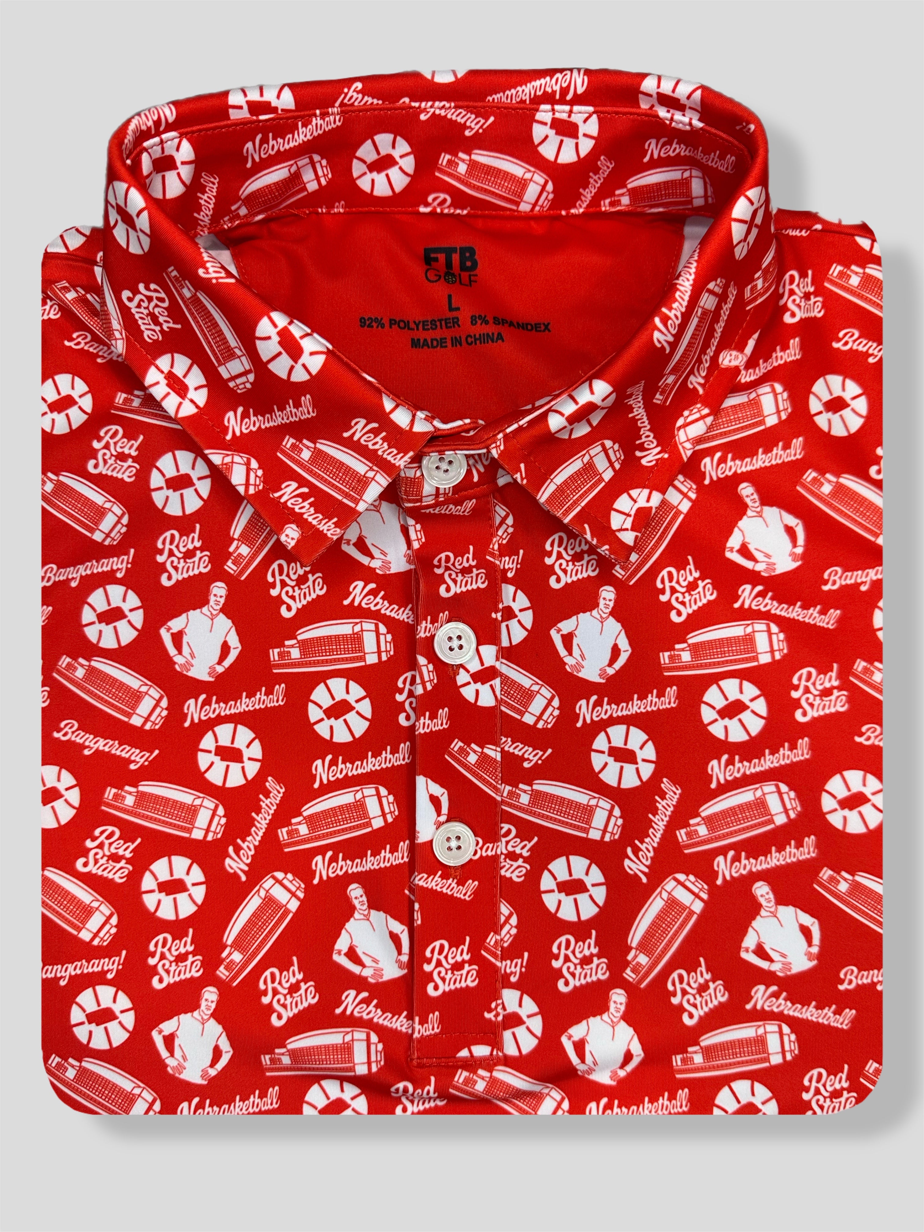 Nebraska basketball fan Gameday polo