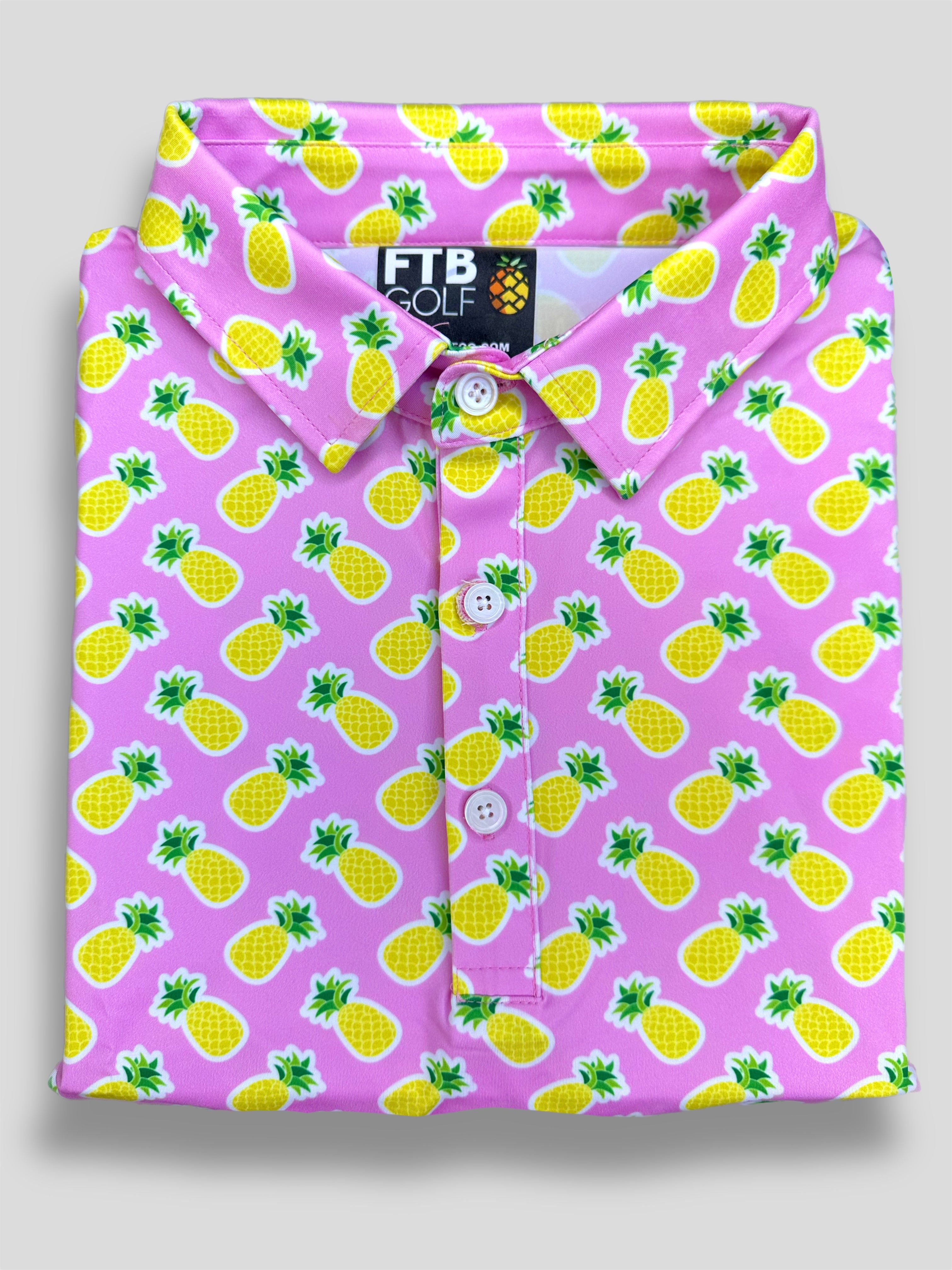 Men’s performance tropical pineapple polo