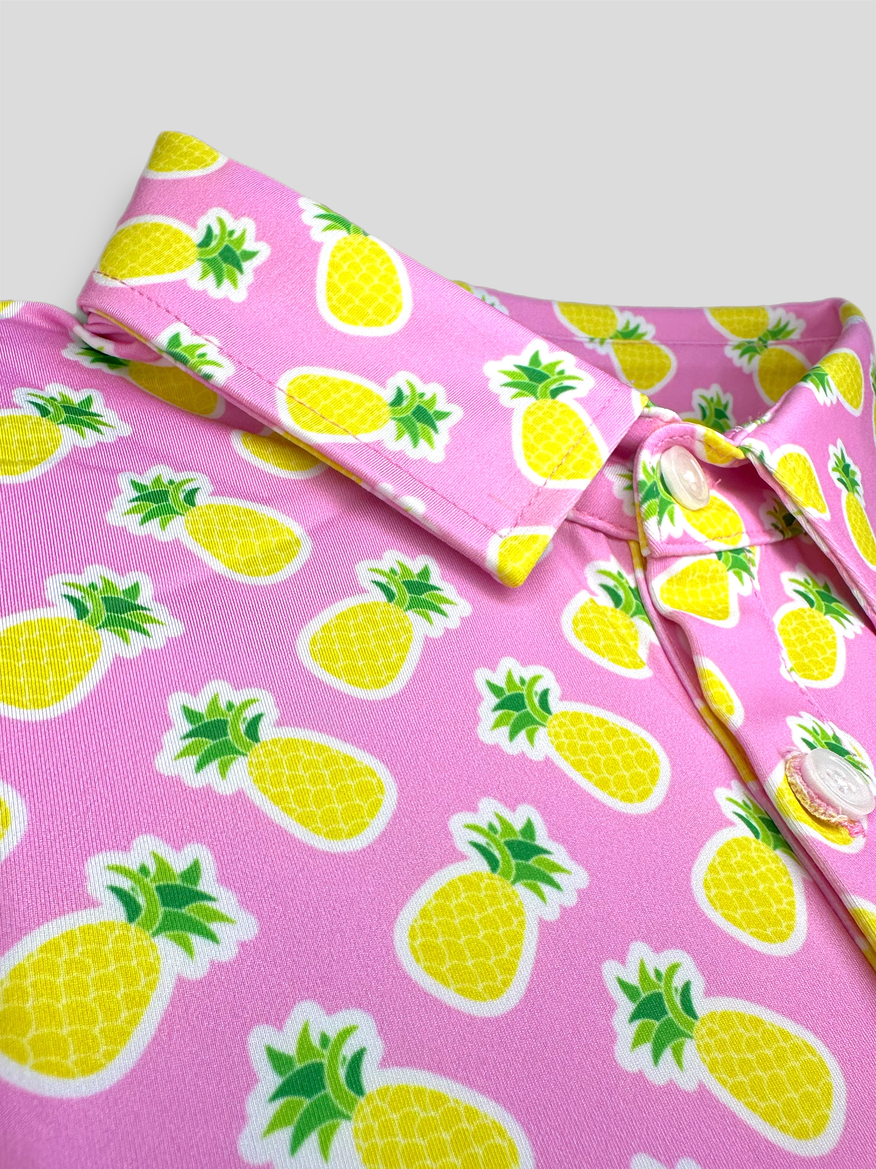Men’s fun tropical pineapple polo