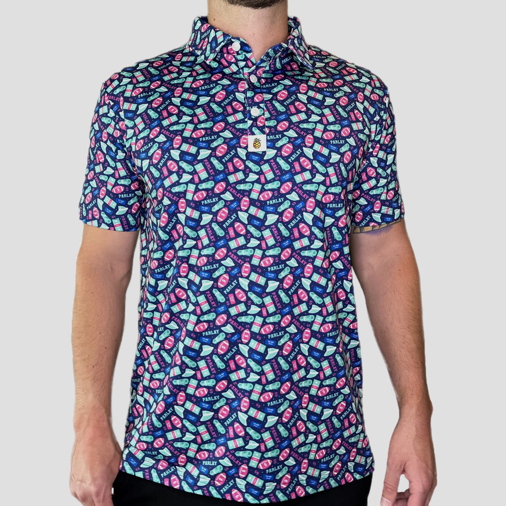 for the birds funny golf polo gambling parlay pattern